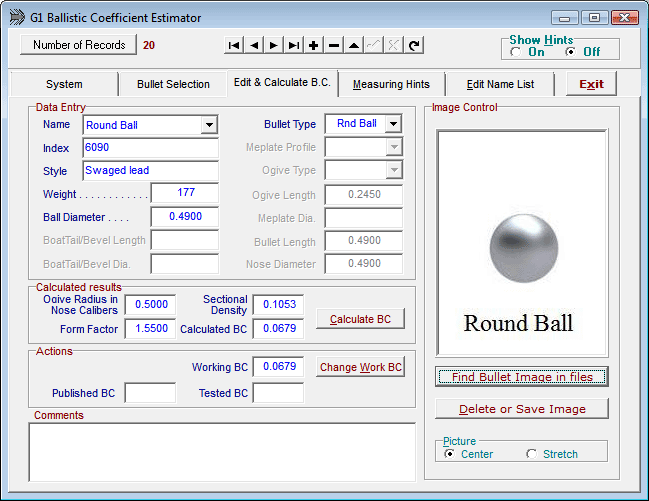 Cast Bullet G1 Ballistic Coefficient